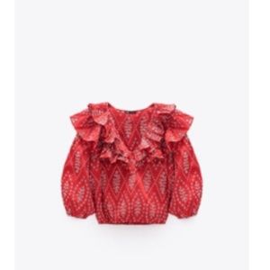 Zara Eyelet Top